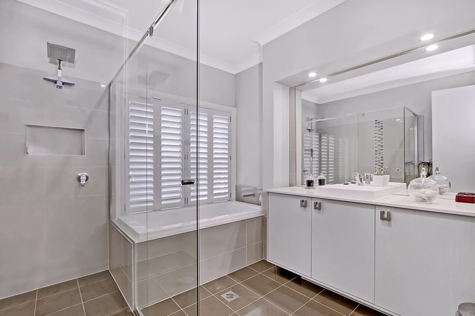 Plantation shutters for bathrooms